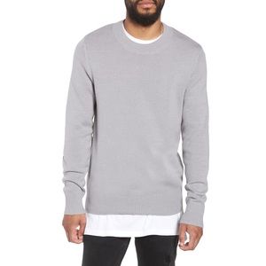 NWOT The Rail Grey Sleet Crew Neck Sweater Mens